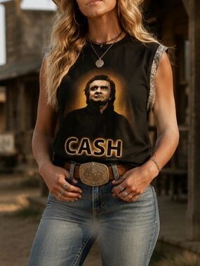 Trendy and tipsy Johnny cash shirt
